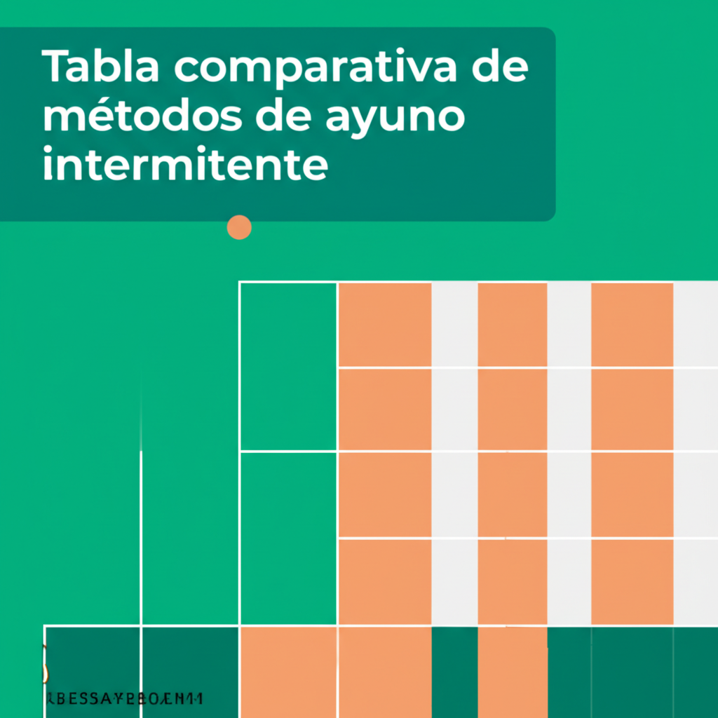 Tabla comparativa de métodos de ayuno intermitente: Guía práctica basada en evidencia